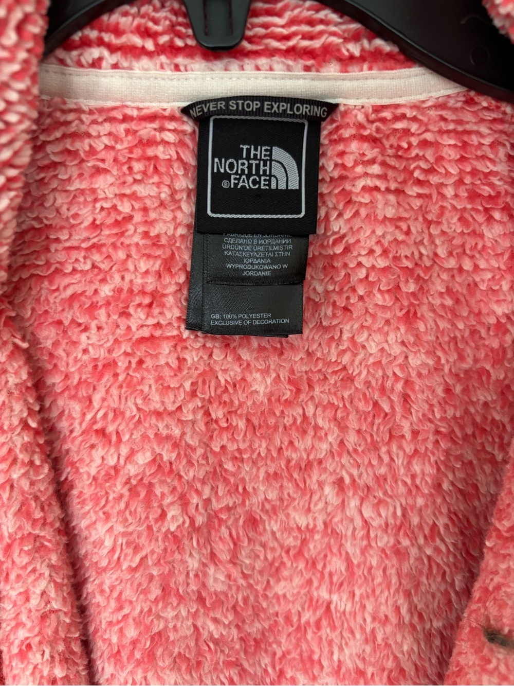 The North Face Soft Fleece Zip Up Jacket Coral Pink Women’s Size S Winter Cold - Picture 6 of 8